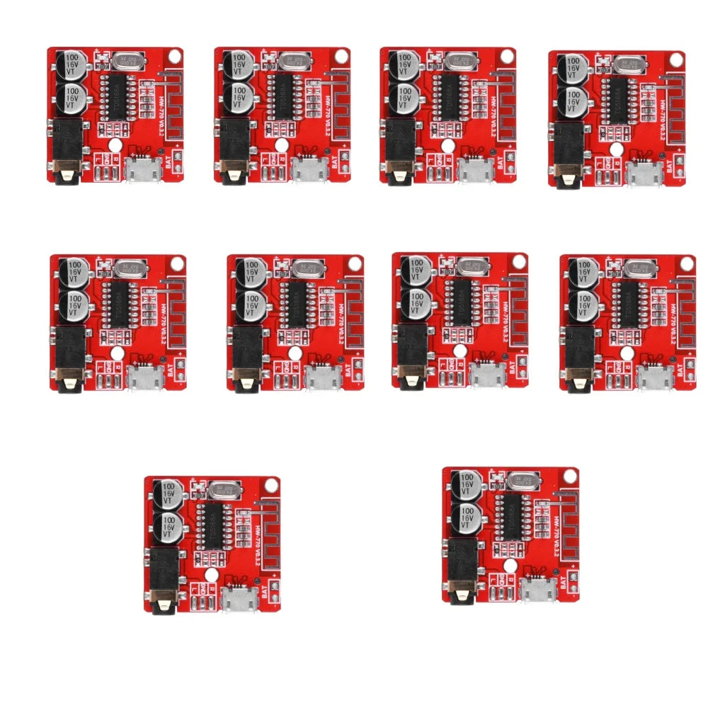 1-10pcs Bluetooth Audio Receiver Board Bluetooth 5.0 MP3 Lossless Car Audio Decoder Board Wireless Stereo Music Module 3.7-5V Oasis Select 10pcs