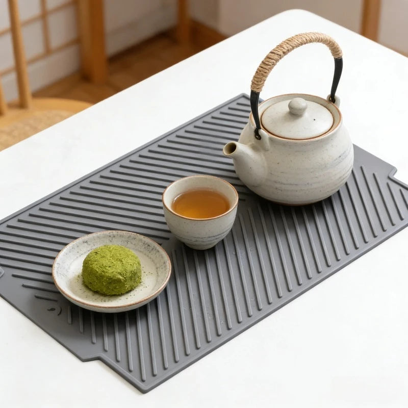 Silicone Drying Mat Drain Pad Pots Dish Drainer for Kitchen Tableware Non Slip Heat Resistant Anti Scald Coaster Utensil Holder Oasis Select