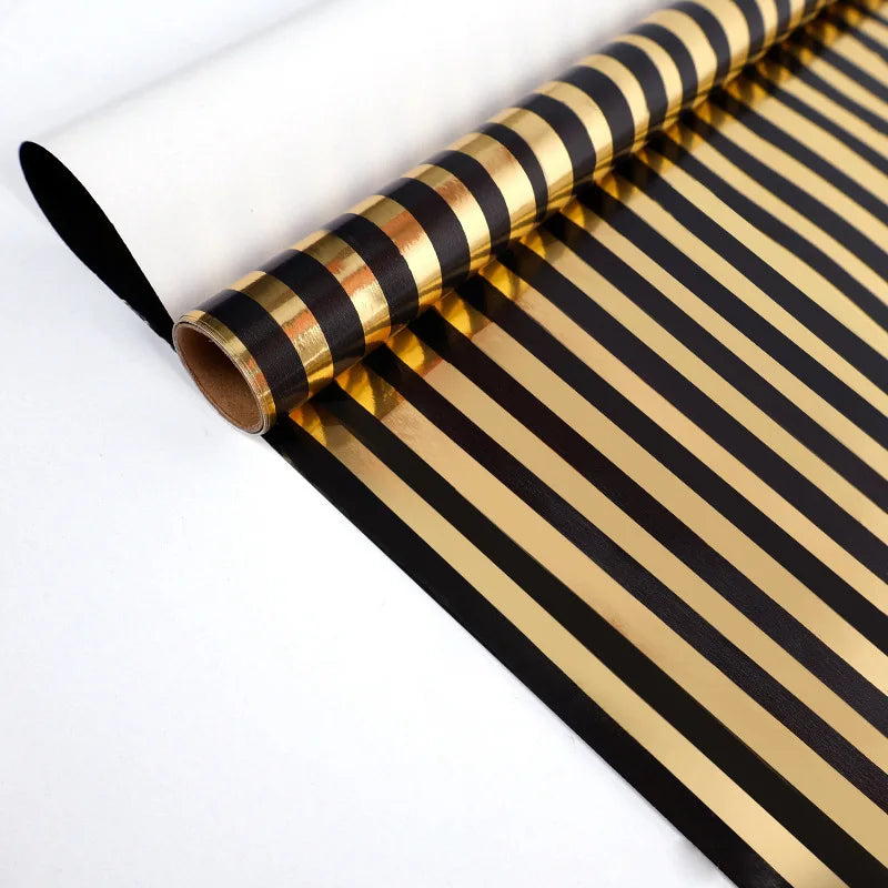 43x300cm Black Gold Gift Wrapping Paper Polka Bouquet Packaging Paper Christmas Valentines Day Birthdays Gifts Decorations Paper Oasis Select U