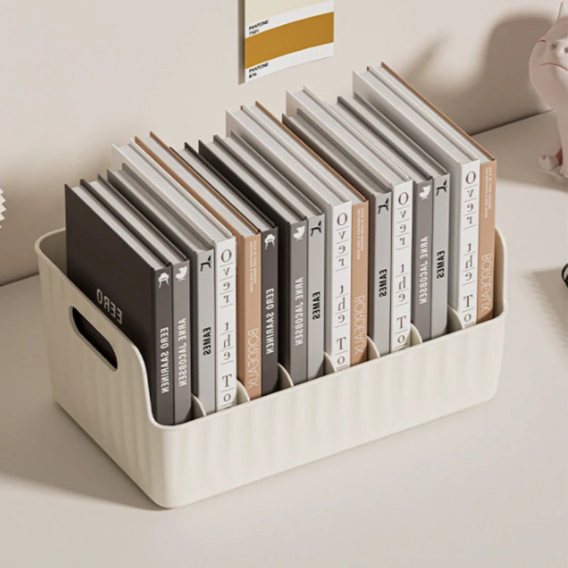 Storage Box With Partitions Refrigerator Organizer Bin Plastic Food Storage Organizer Tapes, Books, Seasoning Bags Storage Boxes Oasis Select White