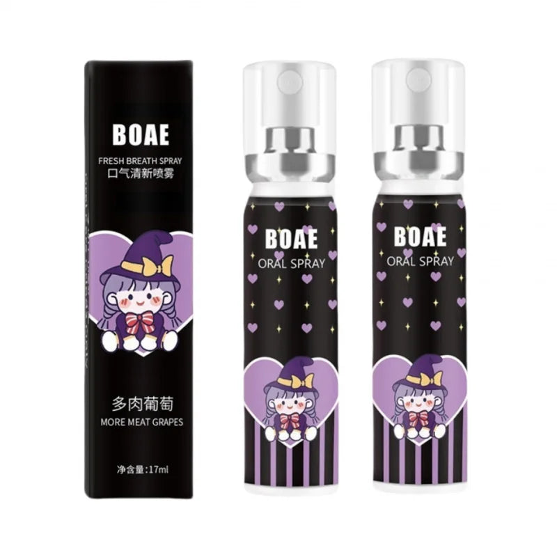 2-Pack Grape Oral Breath Freshener Spray 17ml | Travel Size