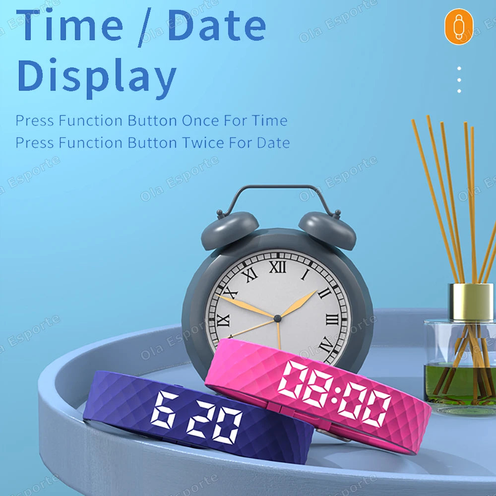 Smart Fitness Wristband LED Pedometer Sleep Tracker IP65