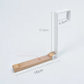 Wall-mounted Door Rear Hanger Metal No Punching Wood Metal Folding Hook Clothes Scarves Hanger Coat Hat Storage Hanging Hook Oasis Select White
