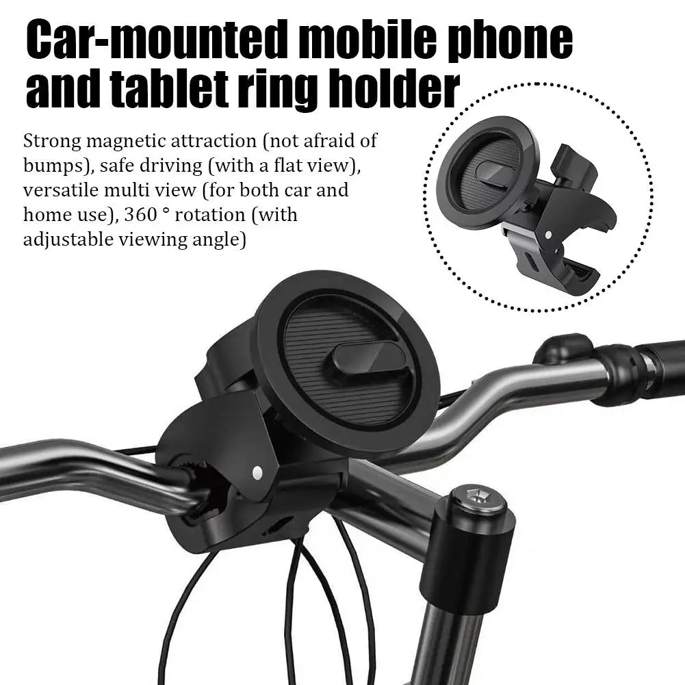 N52 Magnetic Phone Holder 360° Clamp – Car, Desk & Monitor