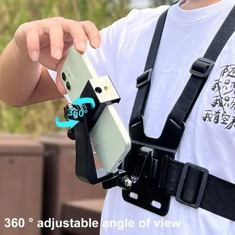 5 in 1 Mobile Phone Chest Strap Mounting Holder First Angle Video Record life Phone Bracket Fixed Live Broadcast Accessories Oasis Select