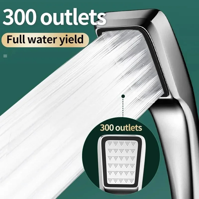 Bathroom Accessories Shower Head High Pressure Large Water Output Universal Adaptation Pressurized Hand Shower Nozzle Water Oasis Select