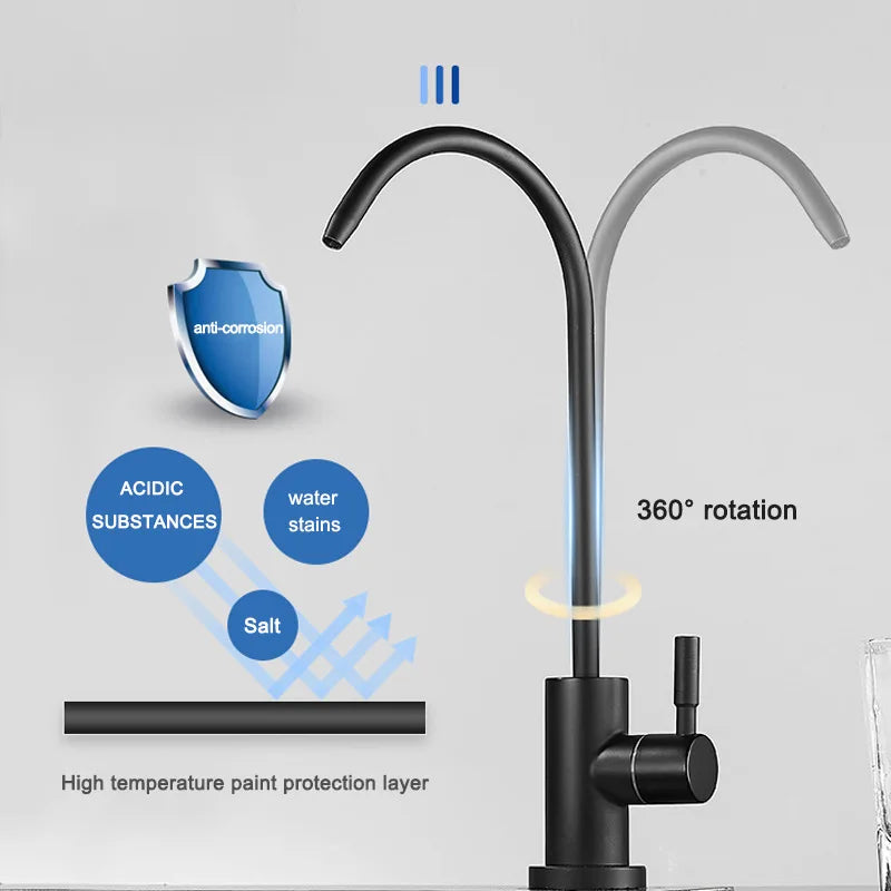 304 Stainless Steel Kitchen Faucet Hot and Cold Water Mixer 360 Degree Rotation Basin installation Comes Kitchen Hardware Oasis Select