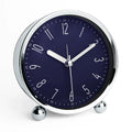 4-inch Metal Bedside Silent Alarm Clock Creative Fashion Simple Digital Alarm Clock Oasis Select Blue