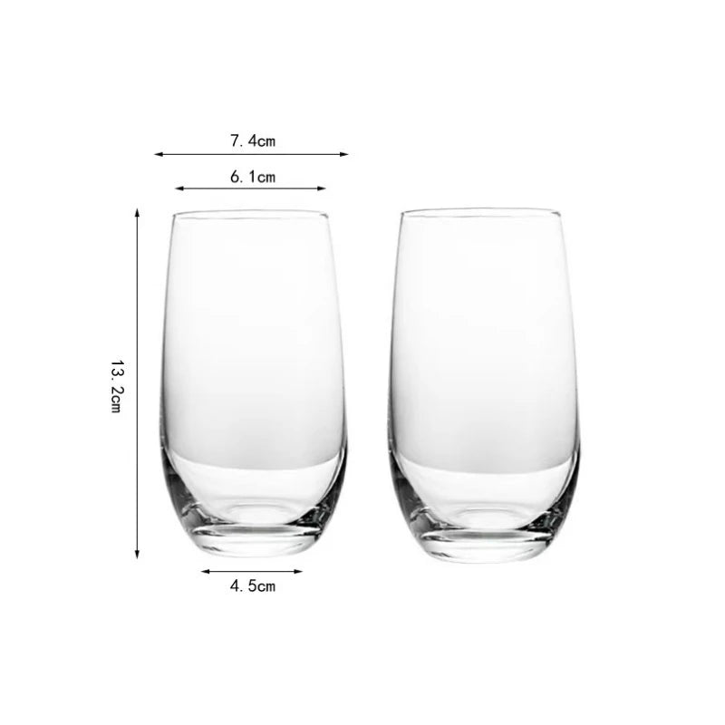 2pcs Whiskey Glass Clear Whiskey Bar Cocktail Glasses Drinking Glasses Scotch Liquor Barware Beer Milk Shake Juice Latte Cup Oasis Select Clear-550ml-2pcs 340-385-550ml