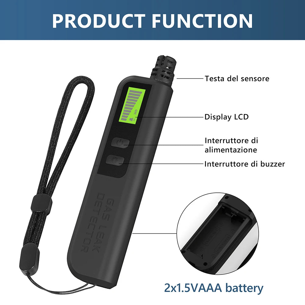 Natural Gas Leak Detector 50–1000 parts per million Combustible Gas Detector Methane Leak Detector Oasis Select Black