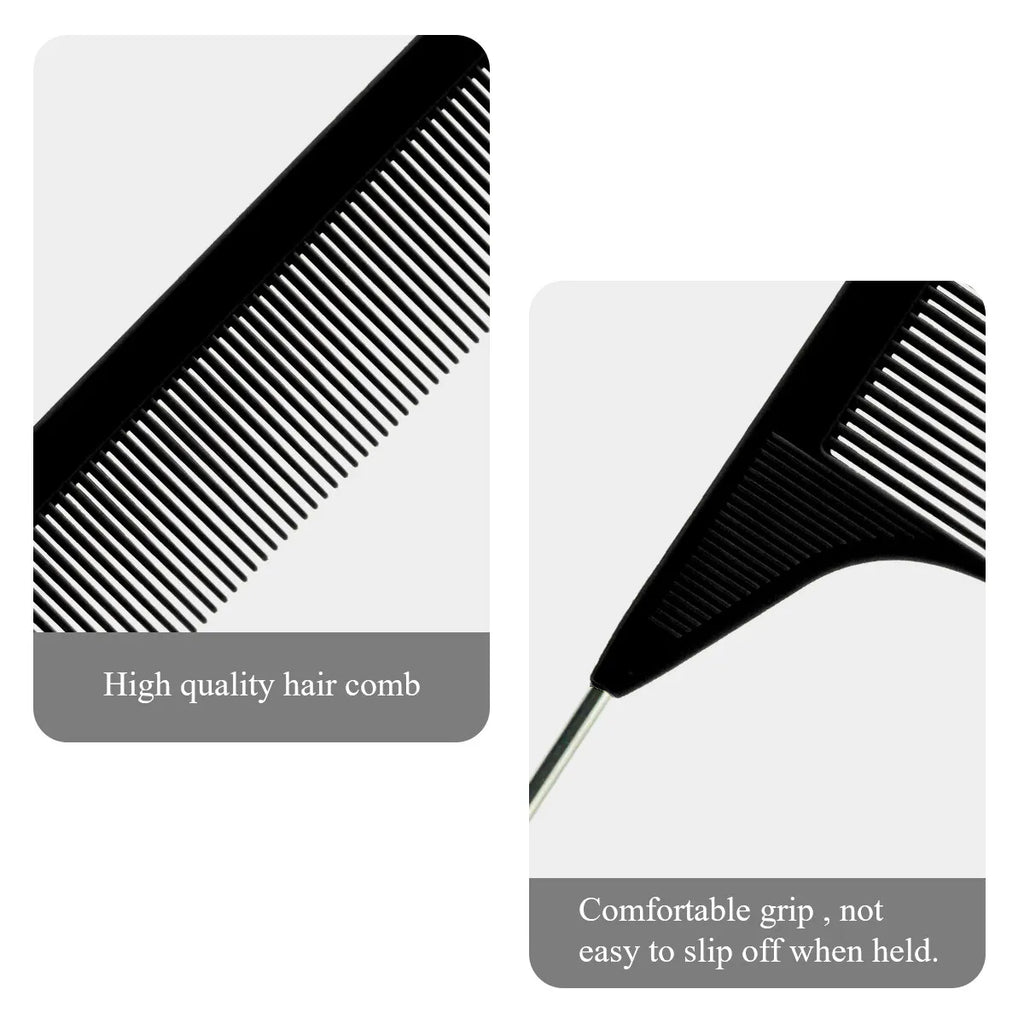 4 Candy Colors Hair Styling Pointy Tail Comb Set Anti-static Comb for Wig, Partition, Braid, Hair Dye, and Highlights Hair Tools Oasis Select