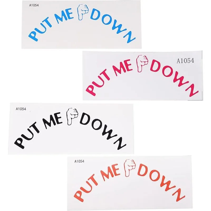 Gesture Hand Decal Funny Bathroom Toilet Seat Wall Sticker Sign For Put Me Down Home Art Refrigerator Sticker Decals Oasis Select