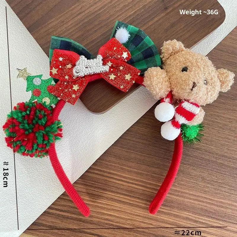 Reindeer Antler Headband with Bells | Christmas Party Accessory Holiday Party Headband Oasis Select A1