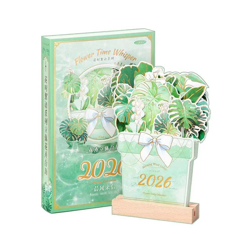2026 Bloomy Flowers Calendar Desk Calendar Tabletop Calendar Standing Monthly Calendar Year For Home School Desktop Decorations Oasis Select 03