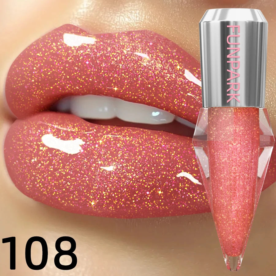 FUNPARK 8-Color Glitter Shimmer Lip Gloss | Diamond Lipstick