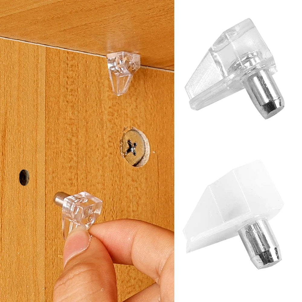 Transparent Shelf Support Pegs – Cabinet & Wardrobe Studs 10–500 PCS