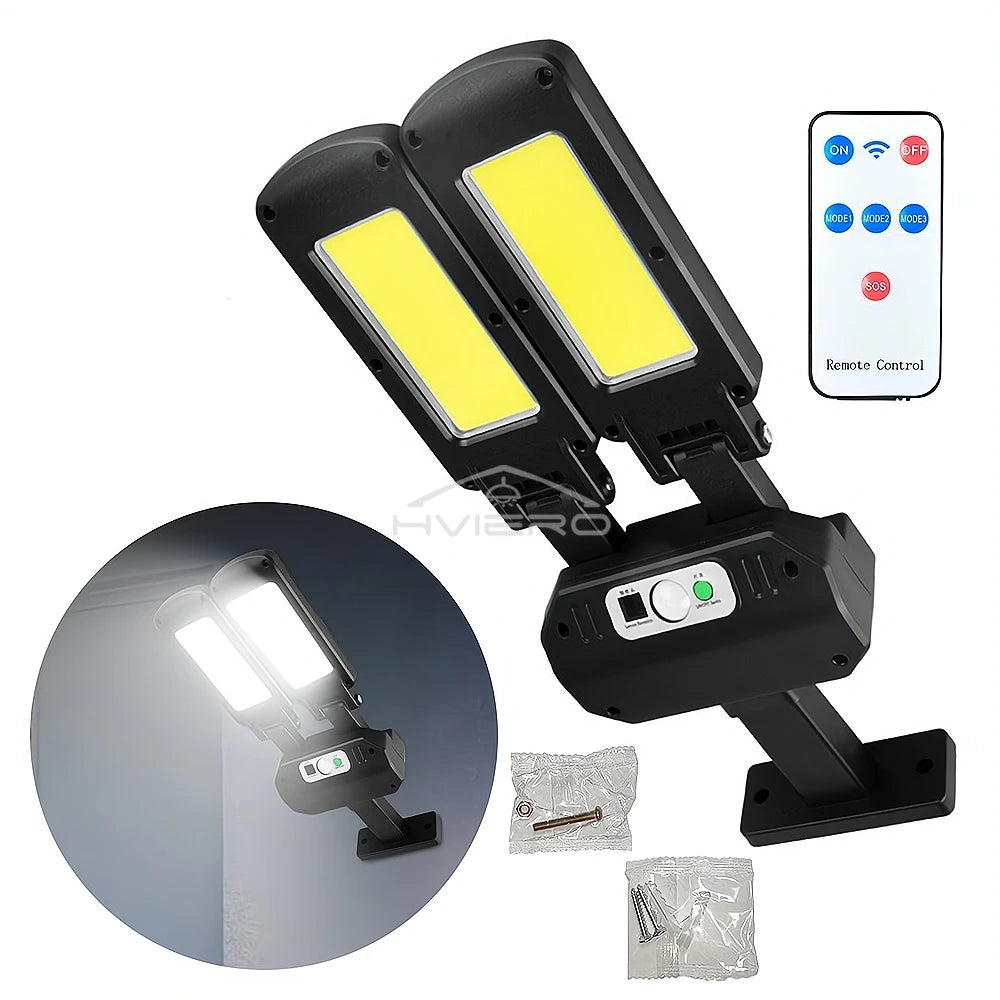 HVIERO Solar Motion Sensor Wall Light – IP65 Waterproof, 200 LED