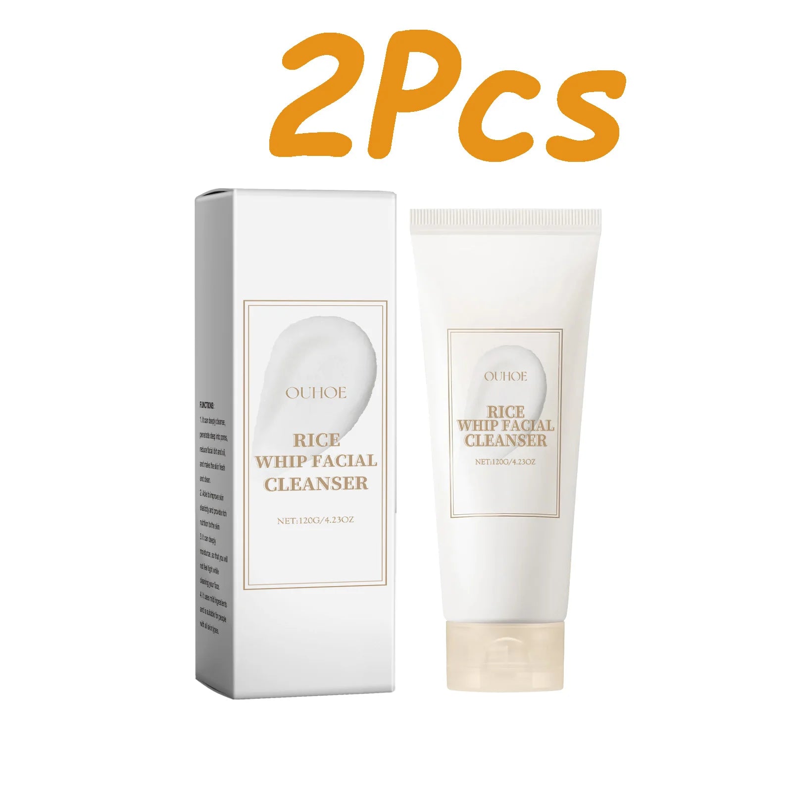 Rice Raw Pulp Facial Cleanser – Pore Cleansing & Brightening Foaming Facial Cleanser Oasis Select 2 x 120g Boxed