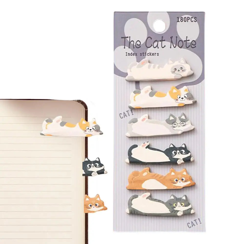 Cartoon Animals Sticky Notes Cat Notepaper Memo Clips Index Tabs Self Adhesive Page Markers Decorative Paper Book marks Office Oasis Select 04