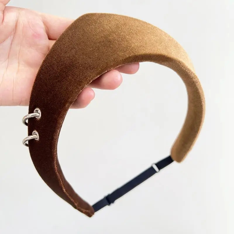 Crown Velvet Headband – Retro Hair Accessory for Women & Girls Velvet Hair Headband Oasis Select A12