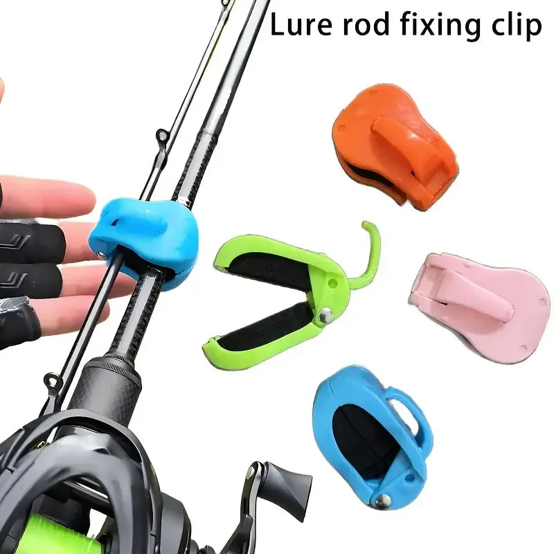 2/4pcs Quick-Attach Fishing Rod Clip - Tool-Free 1-Hand Holder for 2-Piece Freshwater Rods, Secure Grip Tackle Organizer Oasis Select