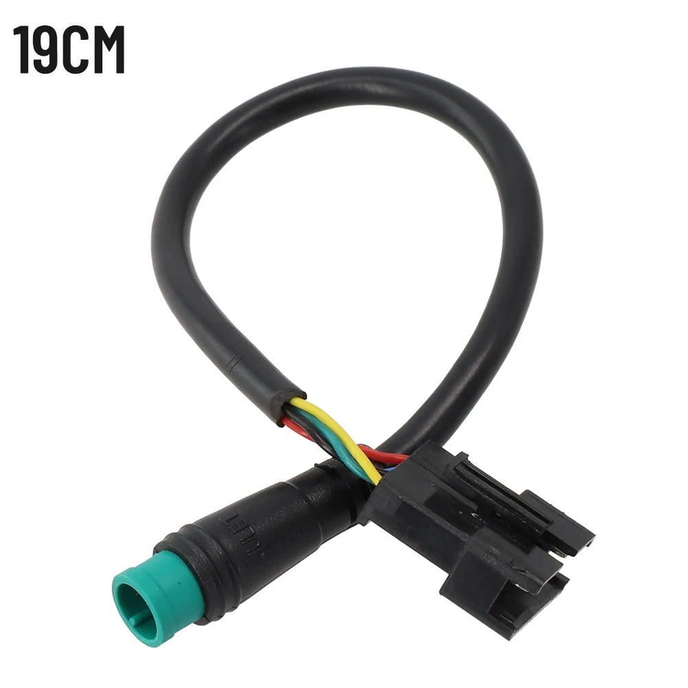 Electric Bicycle Adapter Cable 19cm Long 1Pcs Black Electric Bicycle Instrument For KT Display Waterproof To SM Oasis Select A