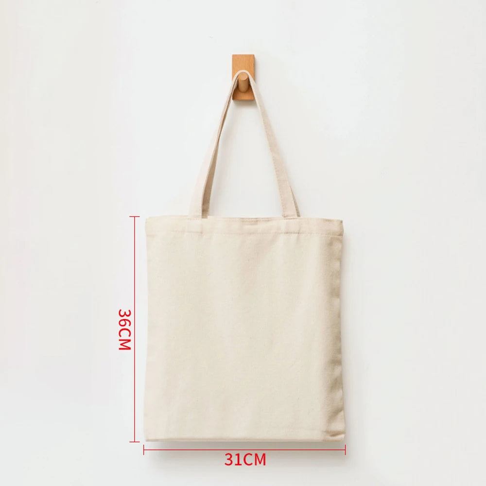 Large Capacity Folding Canvas Bag Reusable Shopping Bag Unisex Eco-friendly Tote Bags DIY Shoulder Bag Grocery Handbag Oasis Select Beige2-36X31CM