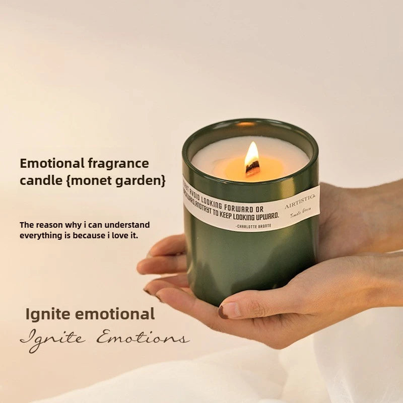 Low-temperature Candles Plant Essential Oil Aromatherapy Candles Simple and Fashionable Home Smokeless Candles Hotel Souvenirs Oasis Select Monet s Garden