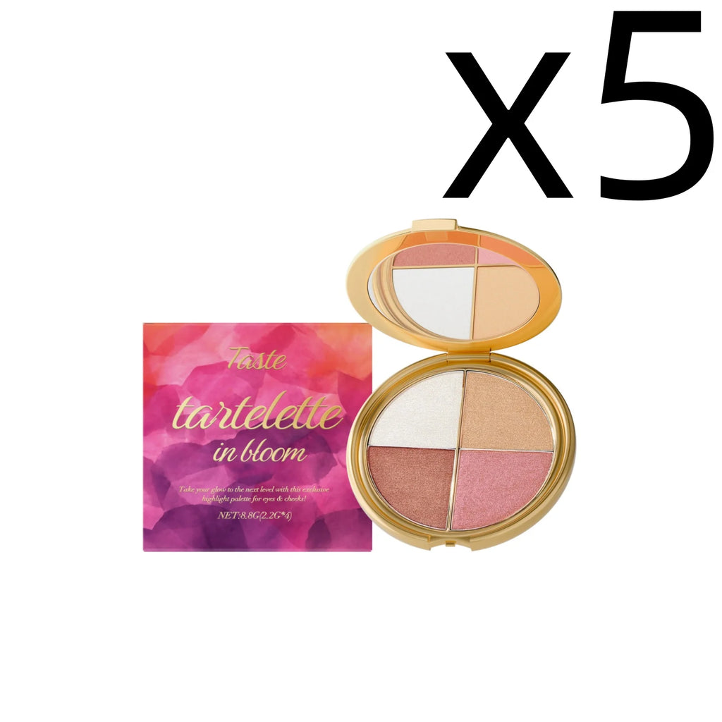Highlight Powder Blusher Eye Shadow Plate Brighten Eye Area Smoothe Facial Skin Perfect Elegant Natural Look Portable Eye Makeup Oasis Select 8.8g Boxed X 5PCS