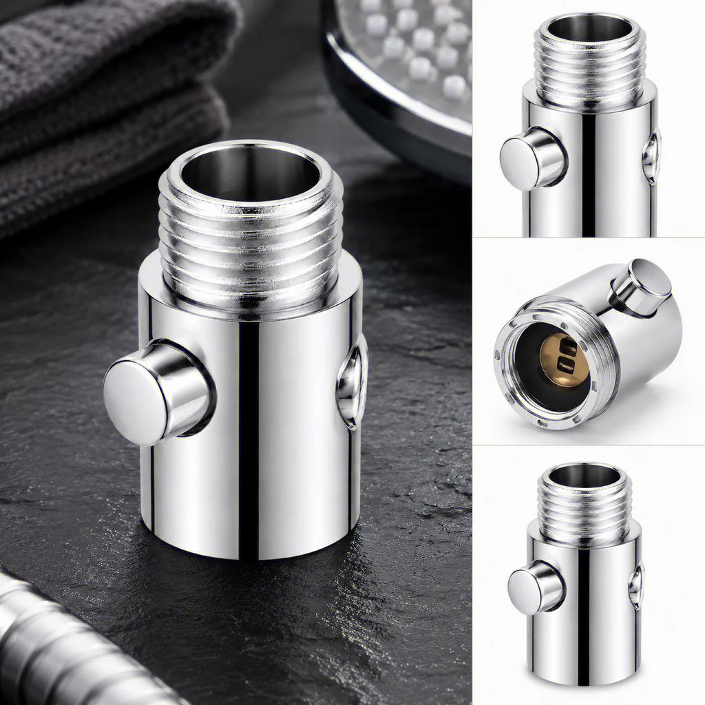 Quick Pause One-Button Shower Head Control Switch Water Flow Stop Valve Bathroom Accessory Shower Head Controller Oasis Select
