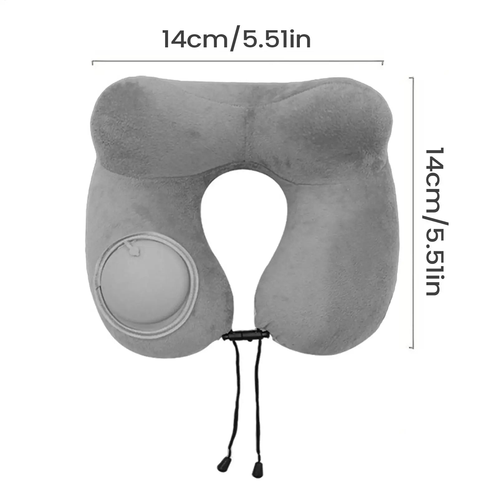 Travel Neck Pillow Inflatable U Shape Neck Support Pillow Plush Sleeper for Travel Sleeping Napping Bedroom Airplane Office Oasis Select