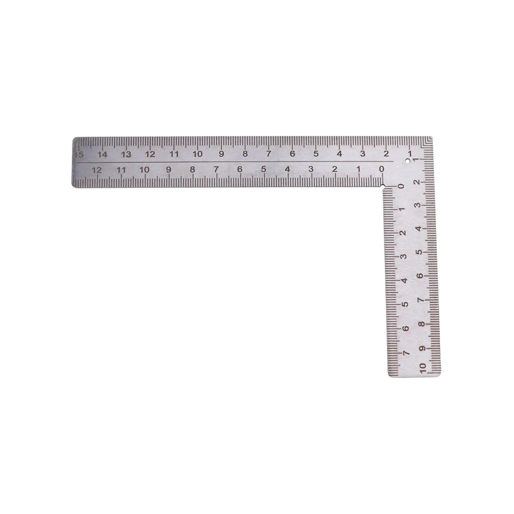 Stainless Steel L Square Ruler Measuring Tool High-Accuracy Metal Ruler Small Frame Double-Sided Mini Ruler Educational Oasis Select large