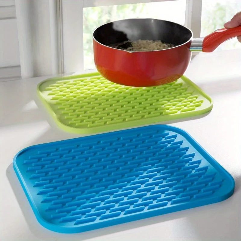 1PC Silicone Mat for Hot Pans Multifiction Mat - Heat Resistant Silicone Mat - Durable & Flexible Hot Pads for Kitchen Counter Oasis Select