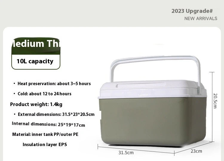 Camping Picnic Cooler Outdoor Car Portable Portable Incubator Ice Bucket Stall Picnic Ice Preservation Oasis Select 10L