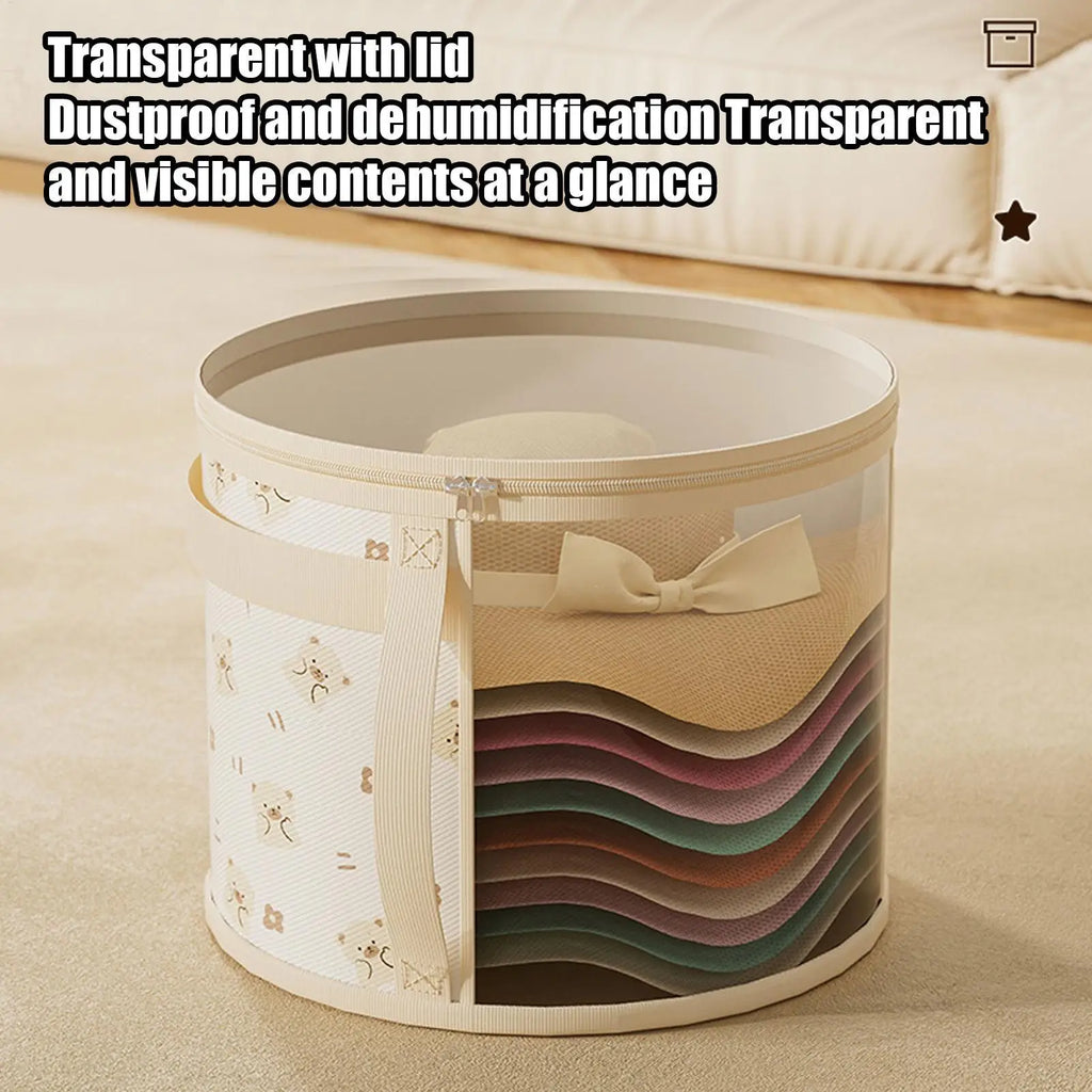 Hat Organizer Stackable Dust-Proof Container Bag Travel Round Hat Organizer for Closet Wardrobe Men Women Home Dormitory Hotel Oasis Select