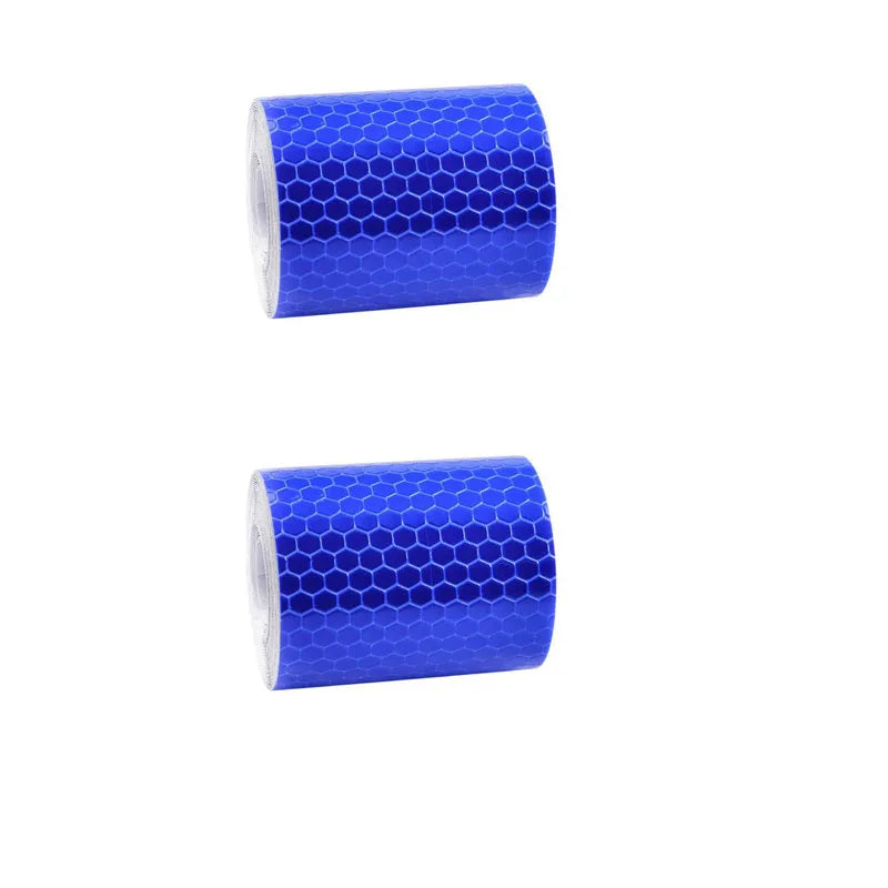 1/2/3pcs Car Reflective Tape Decor Decals Car Warning Safety Reflectante Tape Film Car Reflector Sticker Car Access Exterior 1M Oasis Select 2pcs-1M-blue