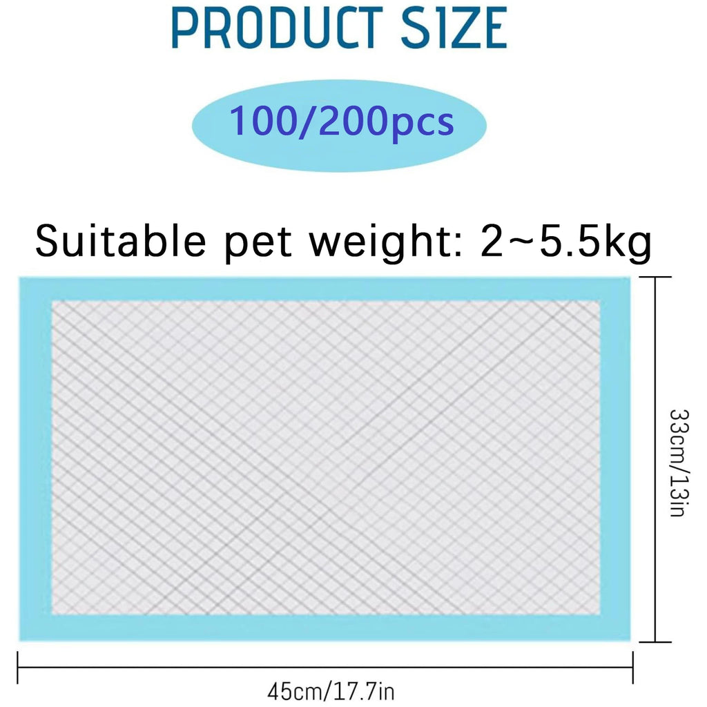 Pet pad, dog and cat pee training pad, pet toilet training pad, suitable for family reserve, pet shop, pet charity Oasis Select Blue and white 200pcs