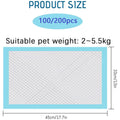 Pet pad, dog and cat pee training pad, pet toilet training pad, suitable for family reserve, pet shop, pet charity Oasis Select Blue and white 200pcs