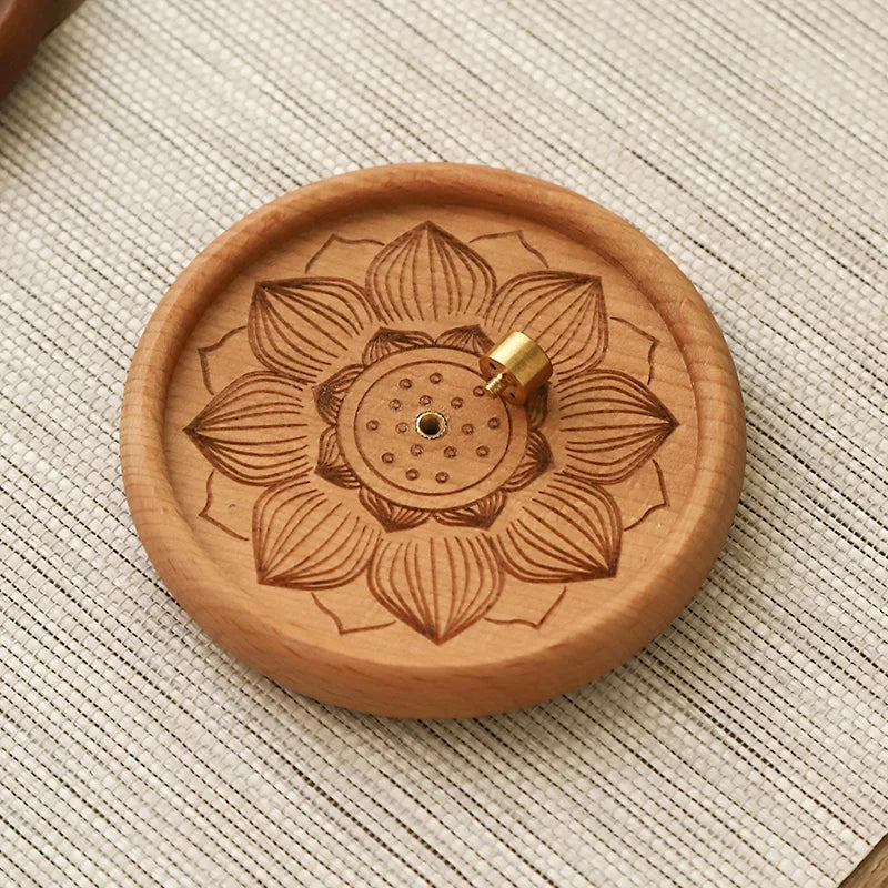 Wood Wire Incense Insert Copper Incense Holder Chinese Zen Household Indoor Aromatherapy Stove Insence Burner Oasis Select