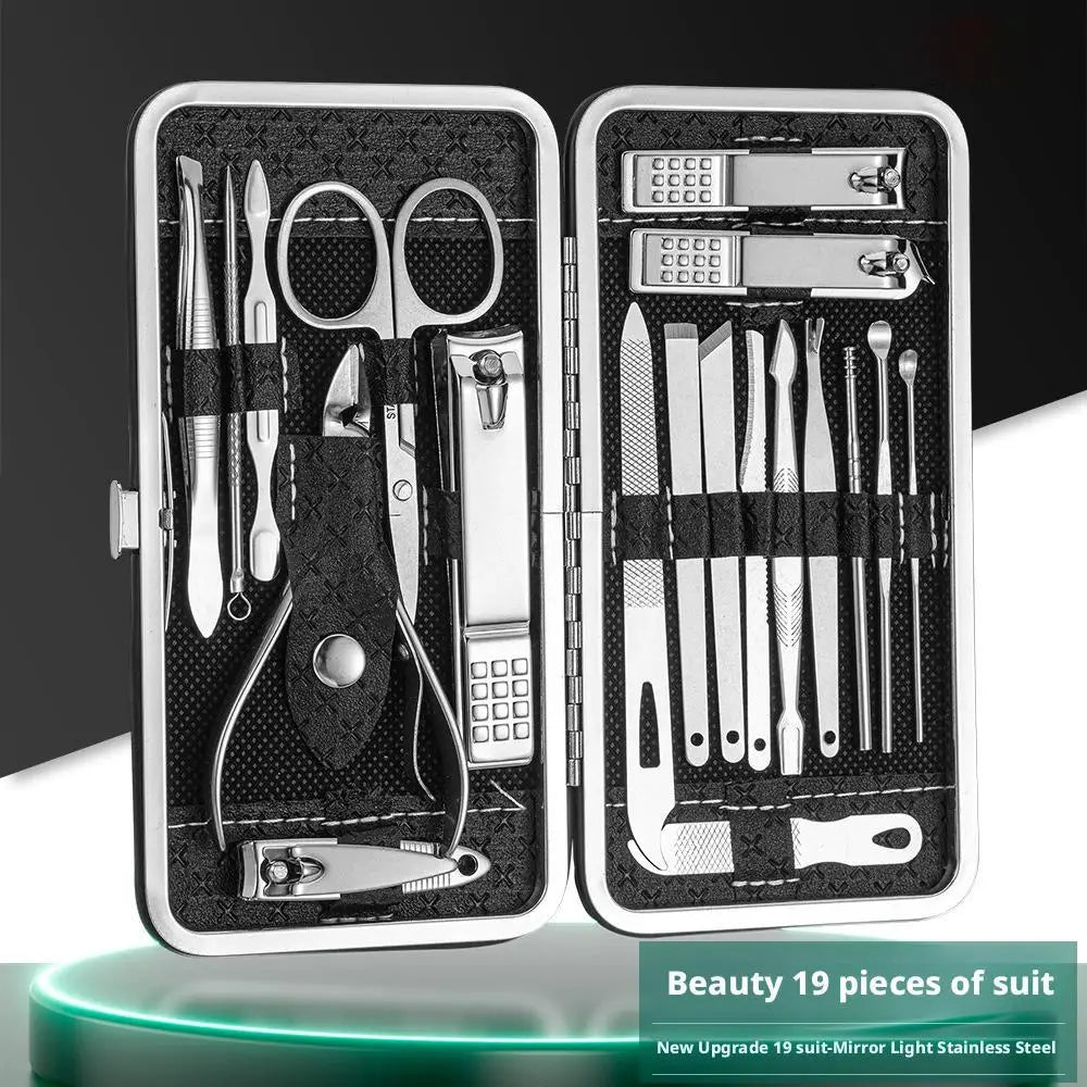 19-Piece Manicure Pedicure Set – Stainless Steel Nail Kit Nail Care Kit Oasis Select