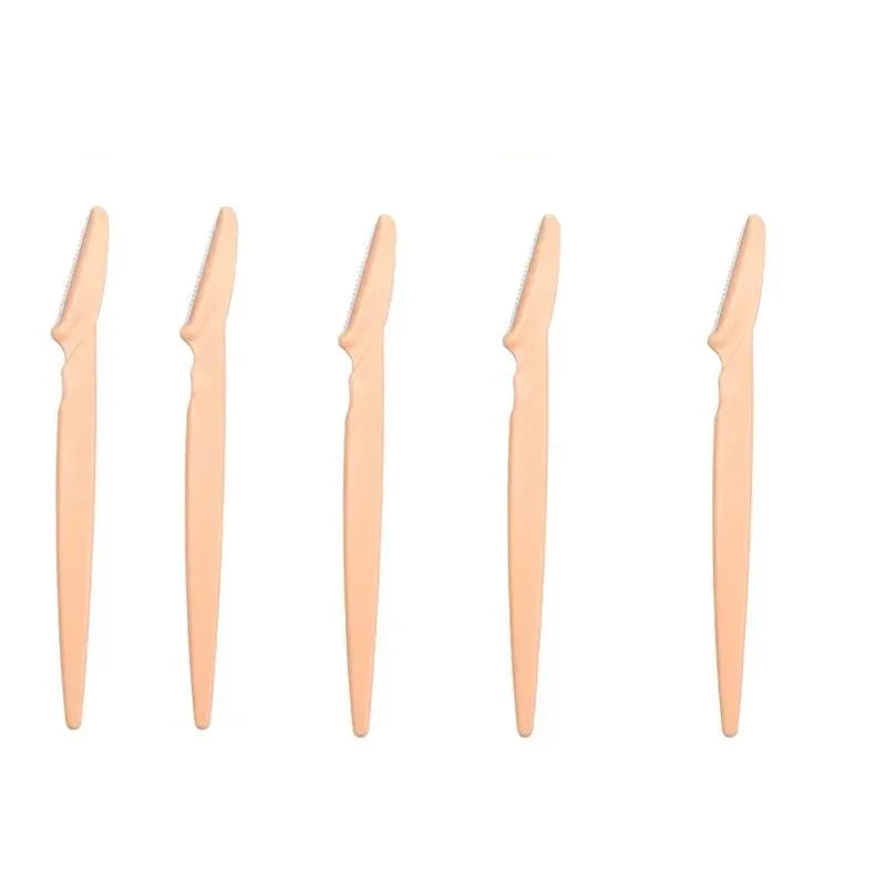 5/10Pcs Eyebrow Trimmer Face Blade Shaver Portable Eye Brow Epilation Hair Removal Safety Eyebrow Cutting Woman Makeup Tools Oasis Select 5Pcs Yellow