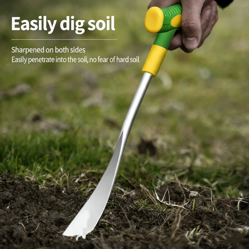New Garlic Digging Shovel T Shaped Spade Agricultural Flower Gardening Weeding Dig Wild Herbs Hand Tool Pot Transplanting Oasis Select