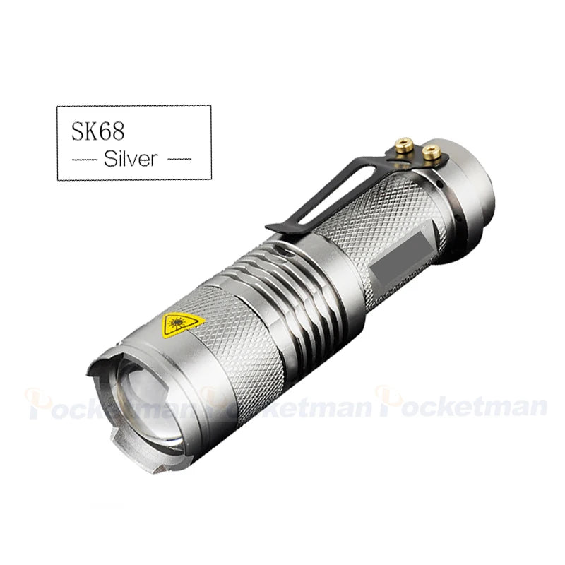 POCKETMAN Zoomable LED Flashlight 2000LM | 3 Modes, Waterproof