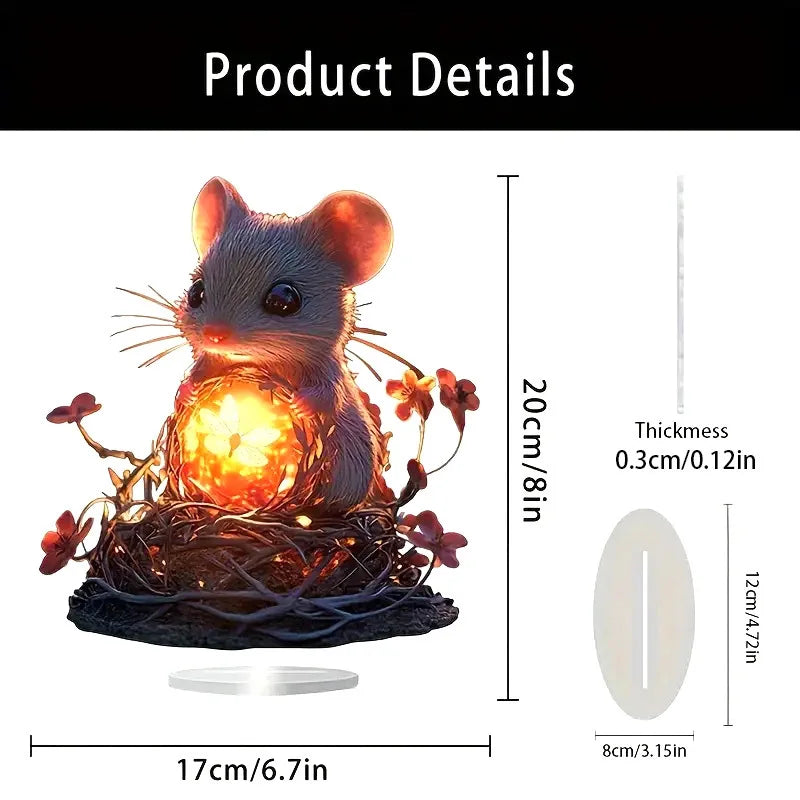 2D Colorful Animal Acrylic Ornaments Colorful Cat Figurine Decoration Kitten Standing Miniature Desktop Decoration For Home Oasis Select B11