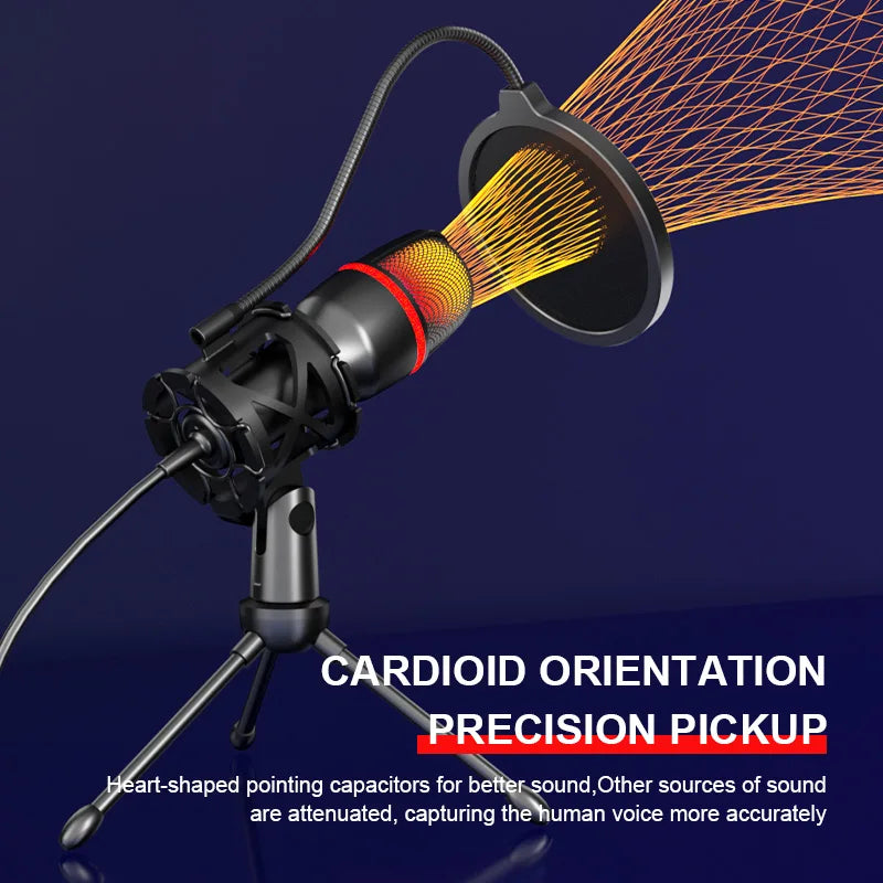 AyeBeau USB RGB Condenser Microphone for PC, Streaming & Gaming