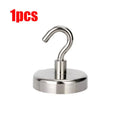 1/2/3/4/5/6Pcs Pcs Super Strong Powerful Magnetic Hooks Ring Metal Magnet With Curved Hook Hanger For Hanging,Fridge,Wall,Key Oasis Select 1pcs 16mm