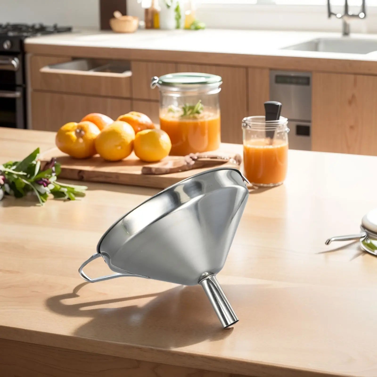 Essential Kitchen Utensil Stainless Steel Funnel Great for Filling Transferring Corrosion Resistant Easy to Handle and Clean Oasis Select