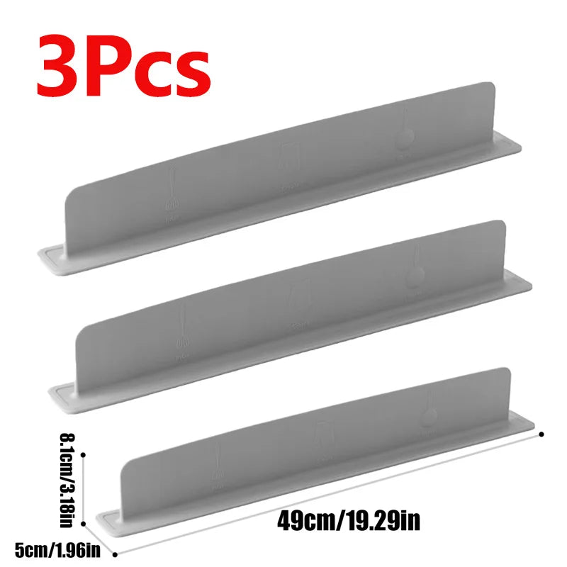 1PC/3PCS Silicone Sink Baffle Splash Guard Protect Cloth From Splashing Water Baffle Splash Protector For Washing Dishes tools Oasis Select Gray 3PC
