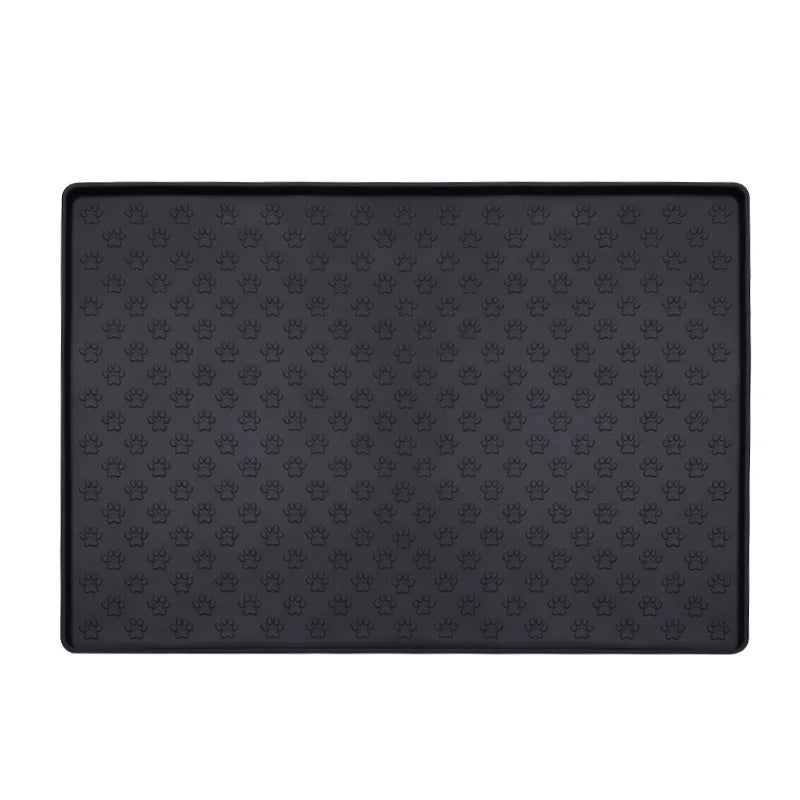 Silicone material dog drinking water and eating mat cat mat pet mat waterproof wear-resistant durable easy to clean pet supplies Oasis Select black-3pcs 40cmX60cm