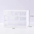 1pcs Plastic Desktop Storage Box Drawer Style Office Desk Small Storage Box for Student Dormitory Organizing Supplies Oasis Select 6 square grid white
